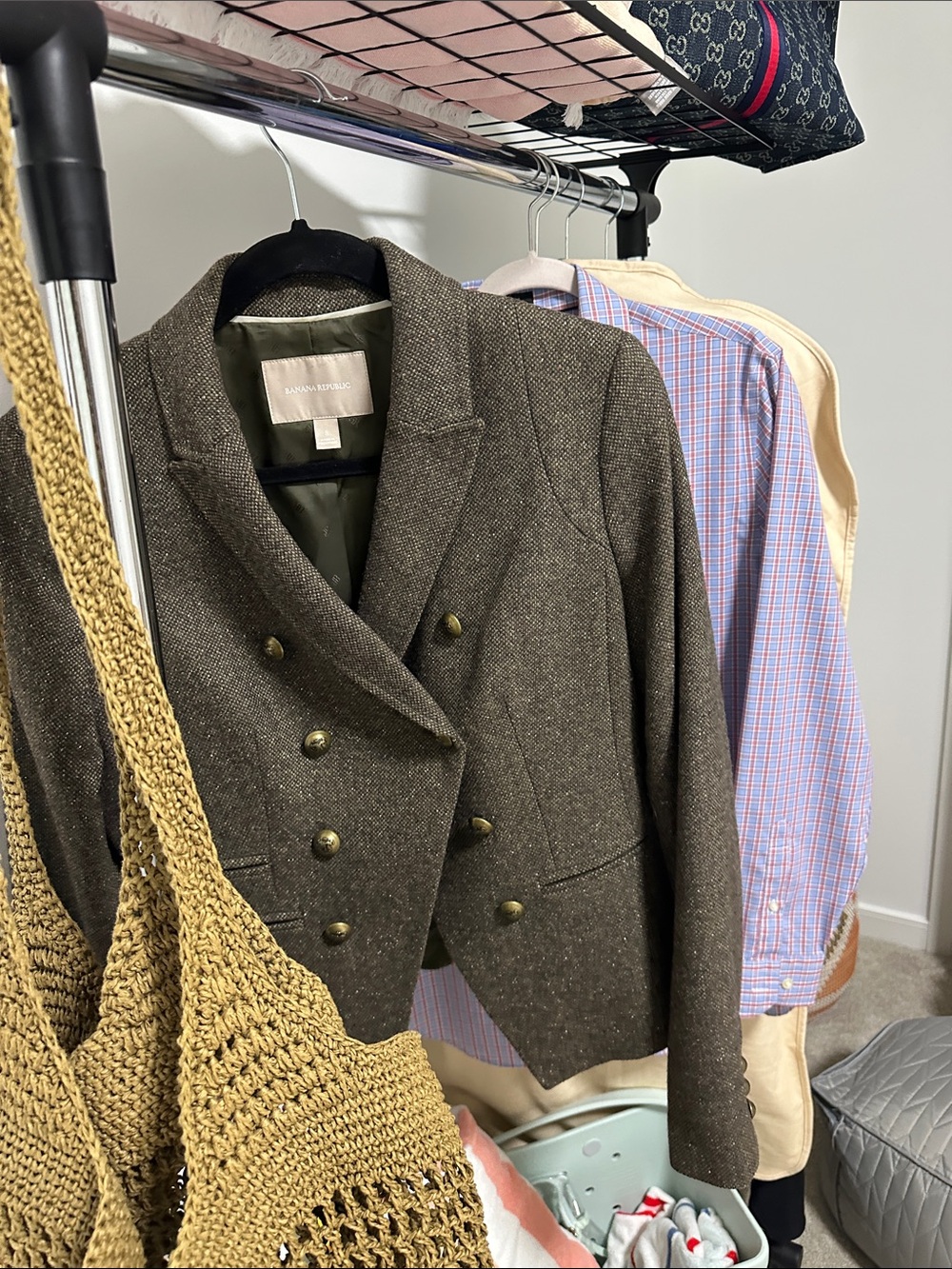 Tweed Double-Breasted Blazer